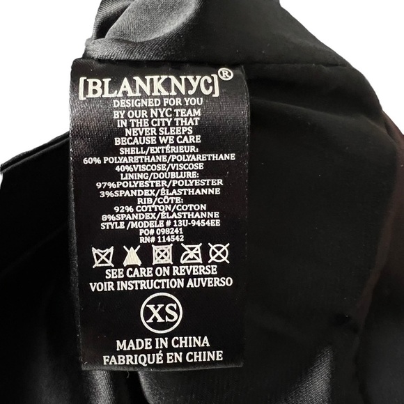 BlankNYC Faux Leather Moto Jacket in Black Size XS Cowl Neck Zip Sleeve & Front - Picture 4 of 9